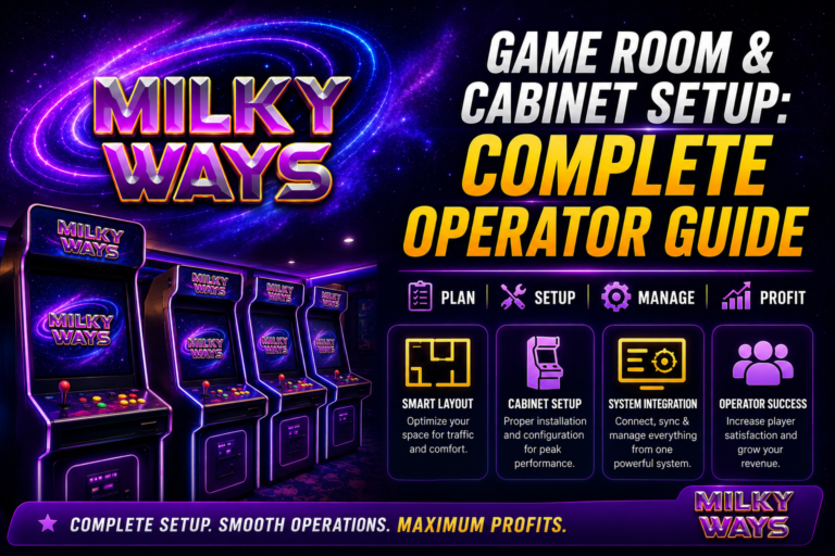 Milky Way Game Room & Cabinet Setup: Complete Operator Guide
